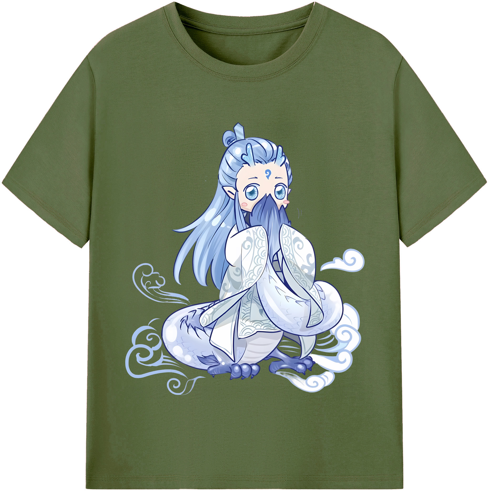 （画像用） Ne Zha 2 ナタ 魔童の大暴れ 綿100％半袖Tシャツ（フロントプリント）